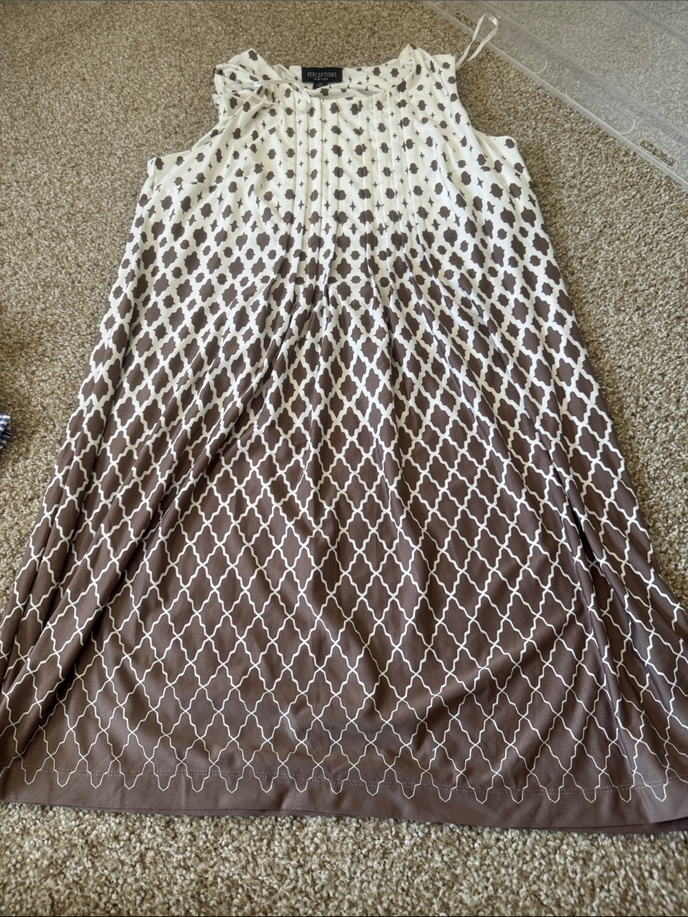Perceptions Cream to Brown Ombre Maxi Dress